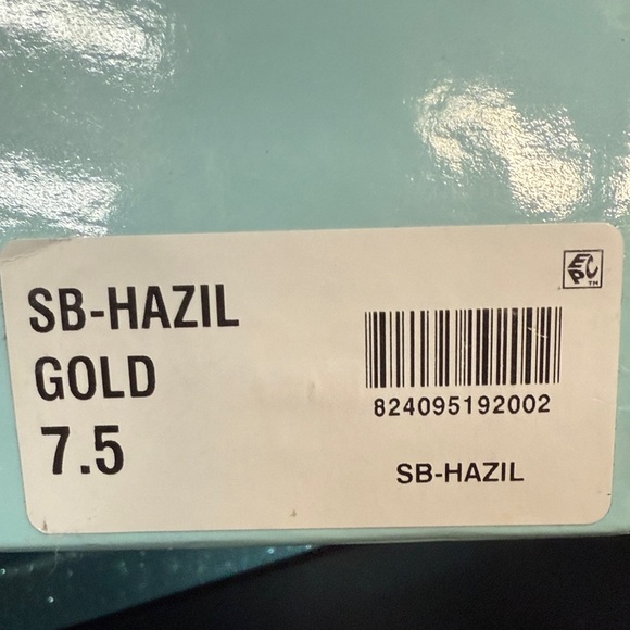 Blue by Betsey Johnson Sparkling Gold Heels - Picture 2 of 3